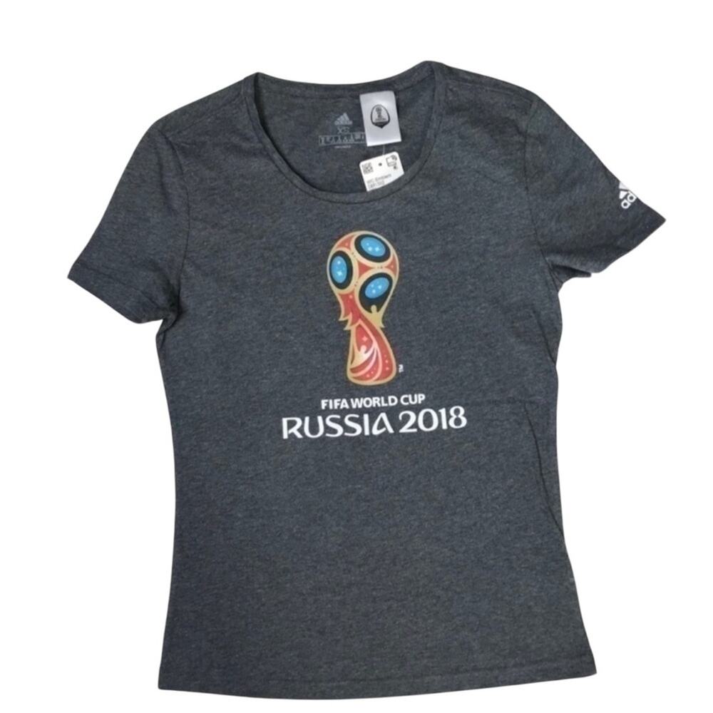 Adidas FIFA World Cup 2018 Gray T-Shirt women’s top extra small and small tee